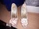 185759 / PAIR OF SIZE 5 LYDC PINK HIGH HEEL SHOES (WORN ONCE & IN GOOD CONDITION)